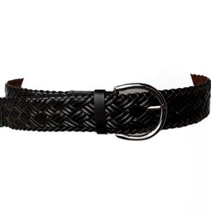 Happy Time Brown Leather Weave‎ Belt